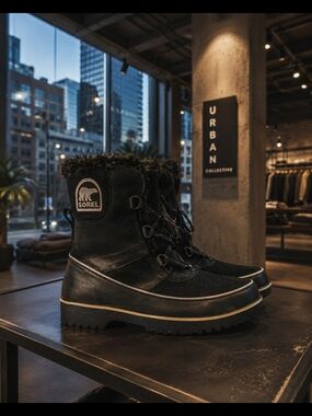 Sorel Black High Top Winter Boots